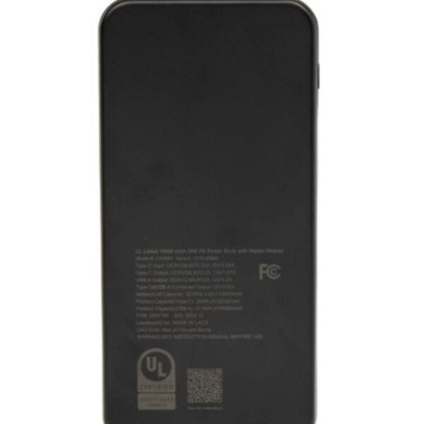  UL Listed 10,000 mAh 20W Digital Display Power Bank Thumbnail